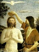Piero della Francesca details from the baptism of chist oil painting artist